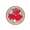 Christmas Paper Plates "Pointsettia" (6 3/4") - 12 cnt